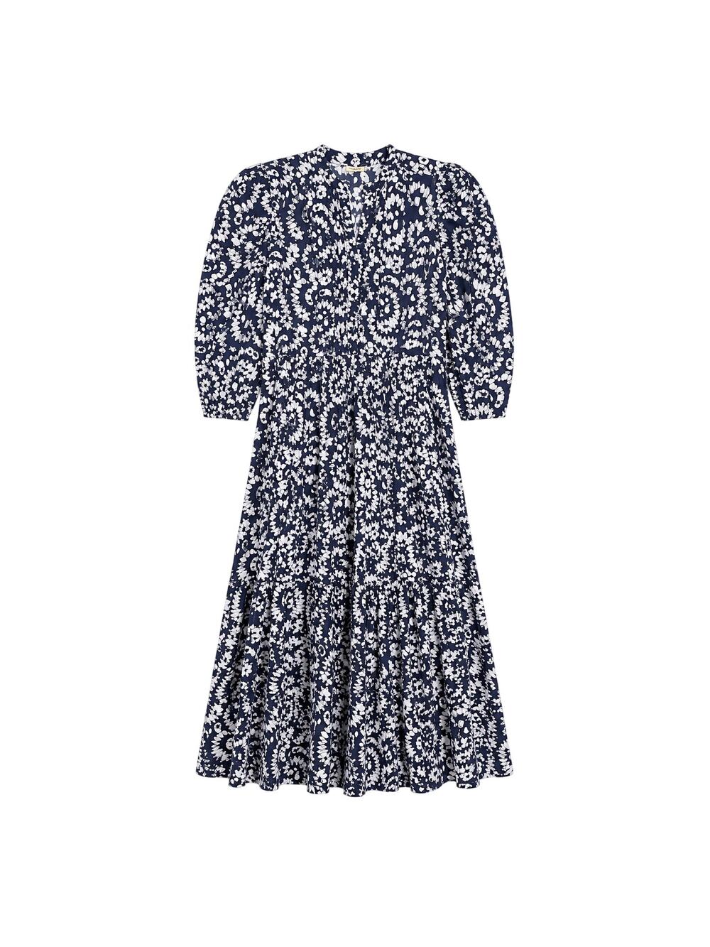 Matta Navy Puff Sleeve Maxi Dress Size XS